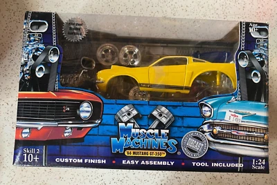 Muscle machines 1/24 66 Mustang GT-350  Yellow model kit NIB - Image 1 of 4