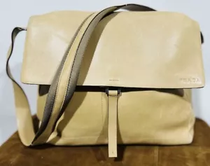 Prada Schultertasche Vitello Morbido Leder Kordelzug Made in Italy - Bild 1 von 9