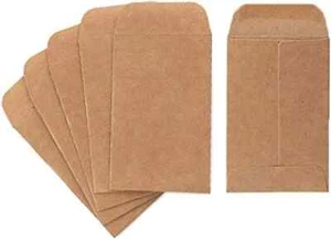 Paquete de 100 sobres para monedas y piezas pequeñas de 2,25"X 3,5" con solapa engomada - Imagen 1 de 3