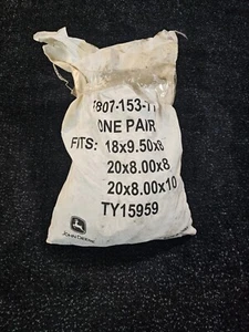 (QTY 1 PAIR) John Deere TY15959 Single-Ring Tire Chain Fits Size 20x8x10 20x8x8 - Picture 1 of 9