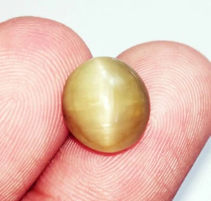 Piedra preciosa suelta 100 % natural ojo de gato 3,90 quilates certificada con regalo gratis ~PR146 - Imagen 1 de 4