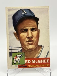 1953 Topps Baseball #195 Ed McGhee RC EX Beautiful Card for Set Builders - Picture 1 of 2