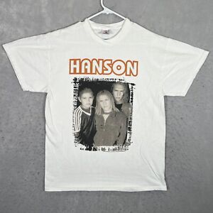 A1 Vintage 1997 Hanson MMM Bop Band T Shirt Adult Large White Music Mens