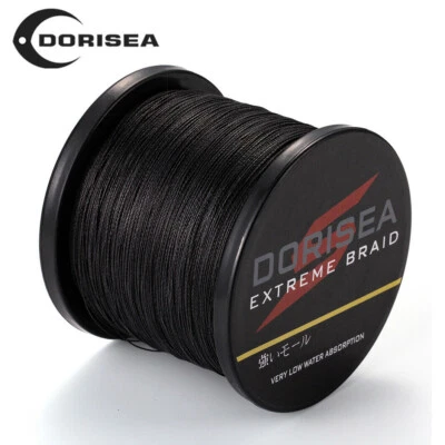 Dorisea 6lb~500lb Black Dynema PE Extreme Braided Fishing Line Thread 100m~2000m - Image 1 of 4