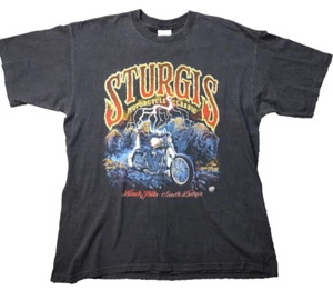 Vintage Y2K Sturgis 1999 TShirt Image West XLarge Motorcycle Classic Lightening - Picture 1 of 12