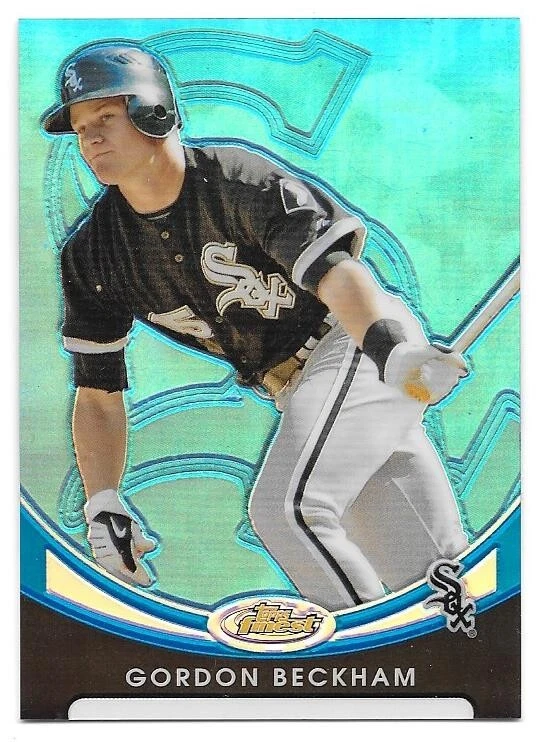 GORDON BECKHAM BLUE REFRACTOR SN /299 2010 TOPPS FINEST 114 CHICAGO WHITE SOX - Image 1 of 1