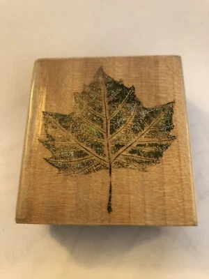 noRubber Stampede КЛЕНОВЫЙ ЛИСТ Резиновый Штамп Осень Рукоделие 2 X 2.5 Художественный Журнал - Изображение 1 из 4