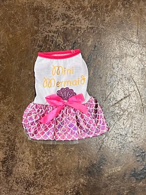Dog Pink Mermaid dress/ costume- x-small - Image 1 of 2