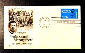 US SC #1920  PROFESSIONAL MANAGEMENT  1981  Artcraft FDC $1.95  Free shipping - Picture 1 of 2