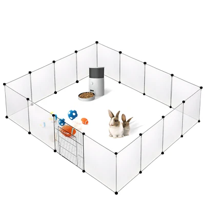 16 paneles de alta resistencia perro gato jaula jaula jaula mascota perro corral perrera ejercicio cerca Foto 1 de 4