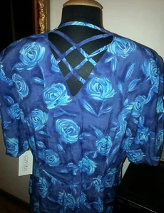 Schneberger Designer- Kleid , TOP z. Gr. 42, Blau-Türkis - Bild 1 von 3