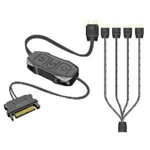 5V 3Pin to SATA ARGB Adapter Controller HUB Computer Fan LED Lighting RGB2097 - Photo 1/10