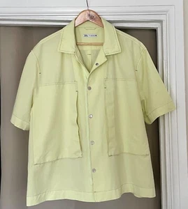 Mens Zara Shirt XL poppers pockets XL - Picture 1 of 9
