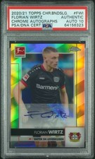 2020-21 Topps Chrome Bundesliga Florian Wirtz RC Auto PSA Authentic 10