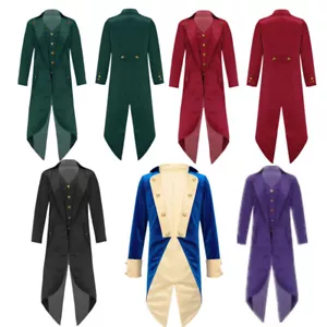 Kids Boys Judge Costume Retro Tuxedo Suit Tailcoat Cosplay Victorian Jacket AU - Picture 1 of 38