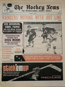 1/17/1975 The Hockey News - New York Rangers, Hartford Whalers WHA - Picture 1 of 2
