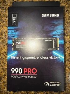 ✔✔ Samsung 990 PRO 2TB NVMe PCIe 4.0 M.2 2280 (MZ-V9P2T0B/AM) Internal SSD - Picture 1 of 4