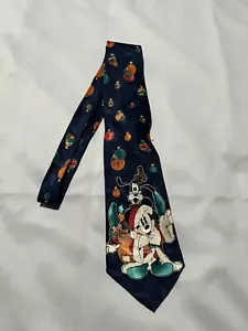 Walt Disney Mickey Mouse Santa Goofy Necktie ATLAS DESIGN Goteborg Sweden Silk - Picture 1 of 5