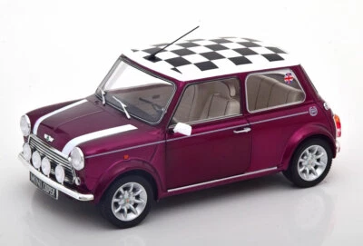Mini Cooper 1.3I Sport Pack 1997 Violet Metal Roof Damier Solido S1800606 1/18 - Image 1 of 4