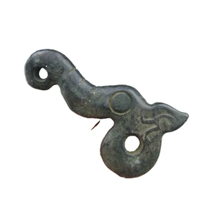 China,old jade,hongshan culture,collectibles,black magnet,elephant head,pendant - Picture 1 of 5
