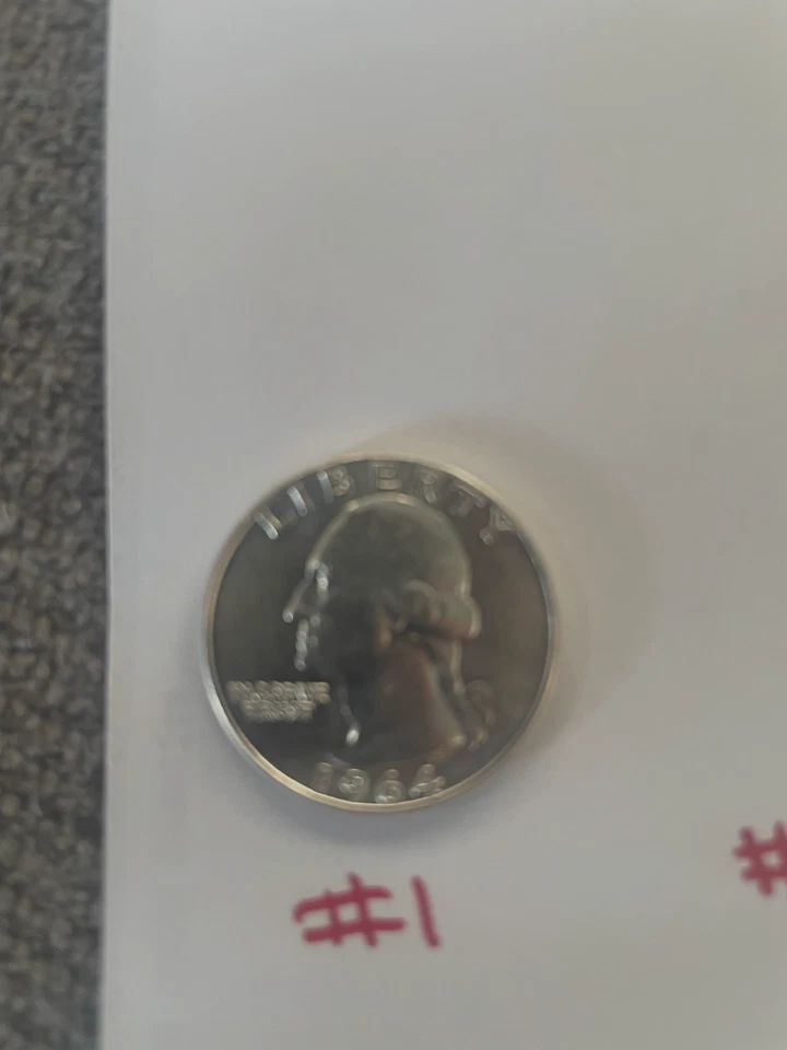 1964 D Denver Washington Quarter 90% Silver Brilliant Uncirculated (BU) - Image 1 of 4