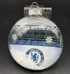 Chelsea F.C. Offizieller Fußballverein doppelseitiges Glasornament Kunstschnee - Bild 1 von 10