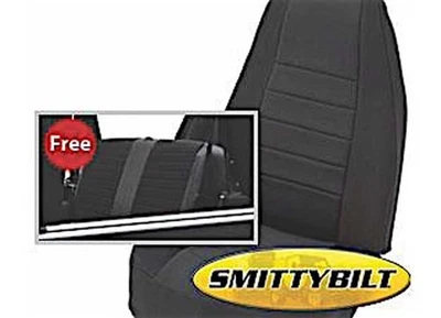Smittybilt 471601 13-18 Wrangler JK 4Dr Neoprene Front/Rear Seat Cover Set Black Foto 1 de 4