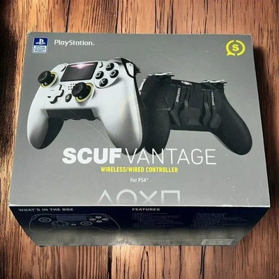 Controlador con cable SCUF Vantage para Sony PS4 + PC plateado OG con caja original Foto 1 de 4