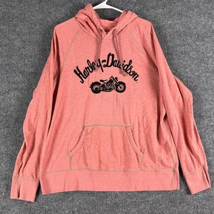 Harley-Davidson Hoodie Herren Extra Large Rosa Pullover Motorrad Grafik Raglan - Bild 1 von 14