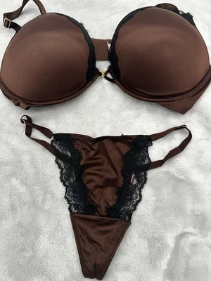 VICTORIA’S SECRET Very Sexy Lace Trim Ganache Bombshell P-up 36DD  W/L-Vstring - Image 1 of 4