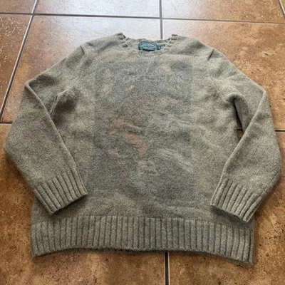 Polo Sportsman 毛衣 Ralph Lauren 100% 羊毛男式大号头版复古 — 第 1/4 张图片