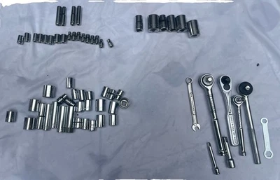 Lote de herramientas Craftsman trinquetes enchufes extensiones 1/2 1/4 3/8 llave de caja abierta Foto 1 de 4