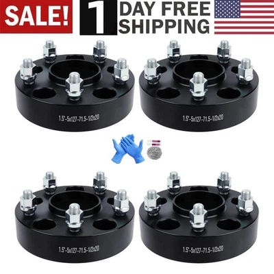 4 piezas espaciadores de rueda de 1,5" 5x127 mm 5 x 5" para Jeep Wrangler JK Grand Cherokee EE. UU. Foto 1 de 4