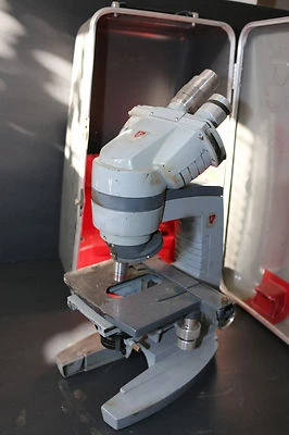 Spencer binocular microscope w/original case - Image 1 of 3