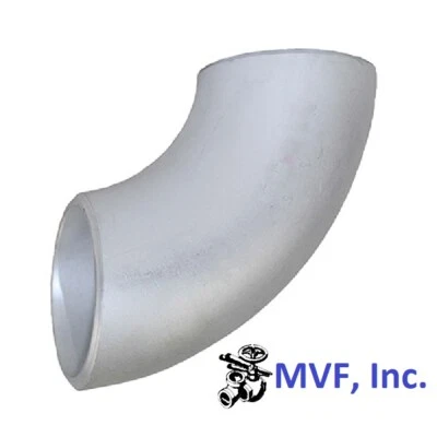 MVF 1-1/2" S/40 Long Radius 90º Elbow, BW, Aluminum 6061-T6 Pipe Fitting AL010811