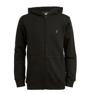 NAUTICA Little Boys Full-Zip Fleece Hoodie Black NWT $45 - Picture 1 of 6