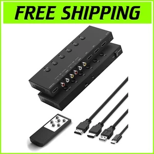 Compact HDMI/AV Switcher Supports 4K, HDR - Perfect for Retro & Modern Consoles - Picture 1 of 9