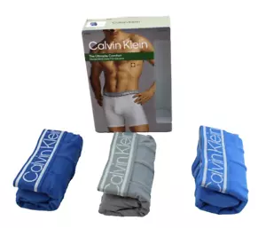 New CALVIN KLEIN Size LRG Various-Colors 3-Pack Viscose Boxer Briefs MSRP $49 - Picture 1 of 5