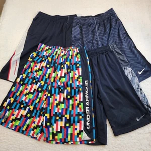 4 pc LOT Boys Athletic Shorts L Basketball Sports Gym Casual Summer Active. - Picture 1 of 6