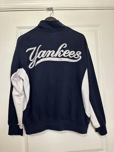 VTG Majestic NY Yankees Zip Up Embroidered Logo Size Large - Picture 1 of 10