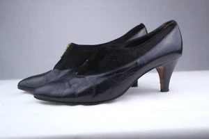 Peter Kaiser Women's Pumps 90s Suede True Vintage Leather Black 90s EUR 39 - Picture 1 of 10