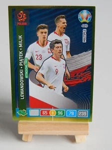 Panini Adrenalyn XL Euro 2020 Attacking Trio Foil,Lewandowski,Piatek,Milik,#449 - Picture 1 of 2