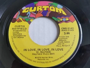 CURTIS MAYFIELD - Keeps Me Loving You / In Love 1978 FUNK SOUL 7" Curtom - Imagen 1 de 2