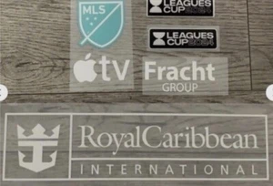 AMERICAN LEAGUE MLS SOCCER APPLE TV&SPONSOR IRON ON PATCHES - Picture 1 of 7