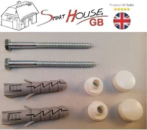 KIT DE FIJACIÓN DE BIDET WC TOILET PAN CONJUNTO DE TORNILLOS ENCHUFE LAVADORA TAPA BLANCA - Imagen 1 de 1