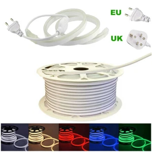 AC220V-240V LED Neon Strip Light 2835 120LED/m Waterproof Rope Wire Light 1-50m - Picture 1 of 20