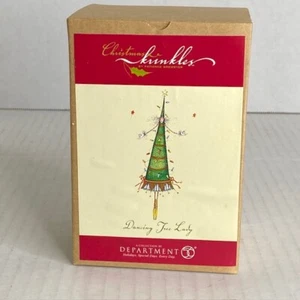 Department 56 Christmas Krinkles 4.5" Dancing Tree Lady Patience Brewster w/ Box - Picture 1 of 4