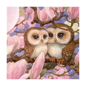 Diamond Painting 5D Full Square 50cmx50cm, Owls, PRICE REDUCED - Imagen 1 de 3