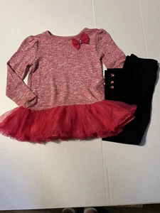 Bobbie Brooks Pink Long Sleeve Tunic & Leggings Outfit - Girls Size XS 4/5 - Picture 1 of 3