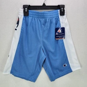 Champion Basketball Shorts Boys Small Blue Two Tone Mesh Athletic Shorts Logo - Picture 1 of 11